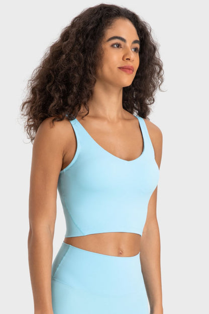 Millennia Deep V-Neck Crop Sports Bra