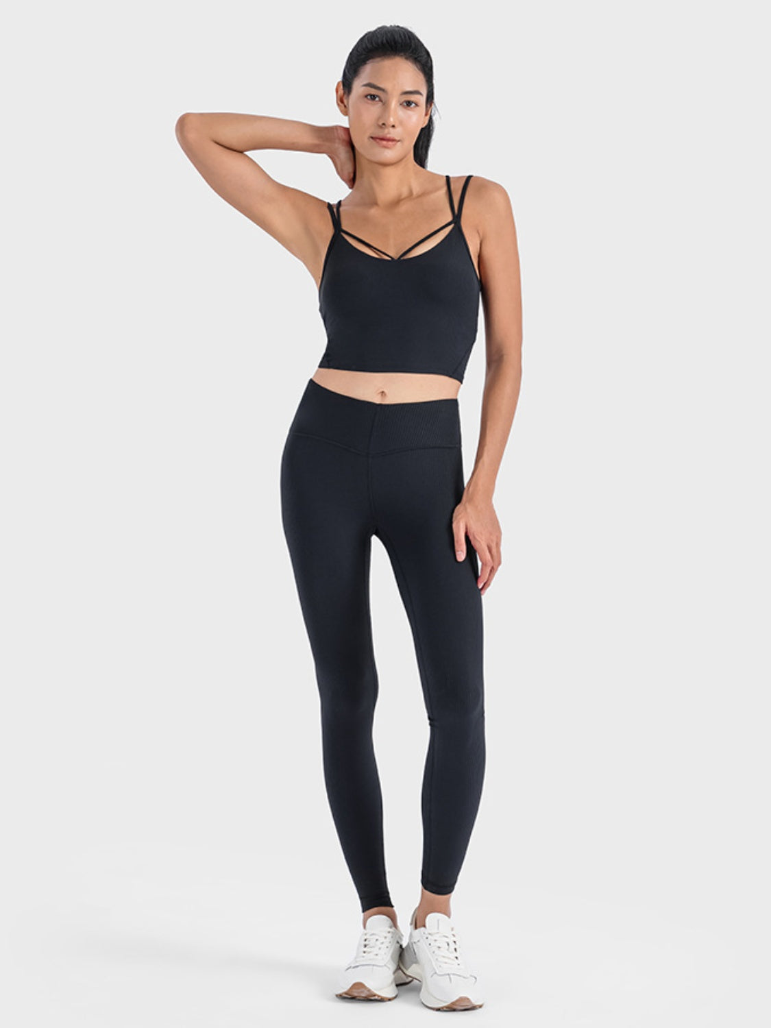 Millennia Double Strap Ribbed Sports Cami