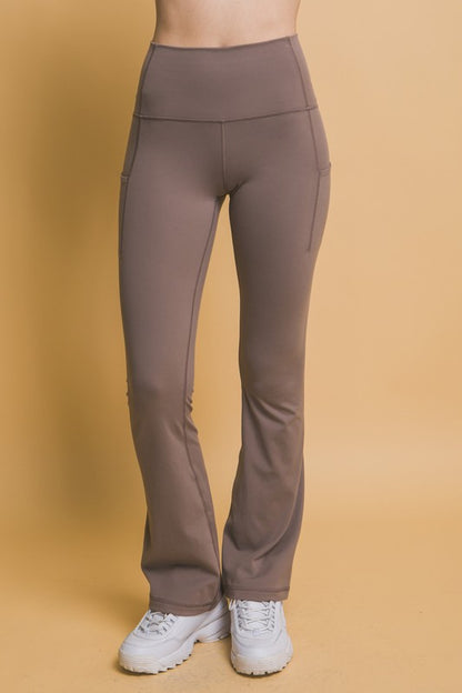 Love Tree High Waist Flare Active Leggings with Side Pockets