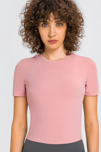 Millennia Round Neck Short Sleeve Yoga Tee