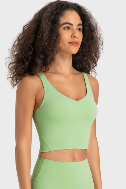 Millennia Deep V-Neck Crop Sports Bra