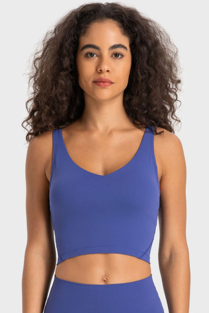 Millennia Deep V-Neck Crop Sports Bra