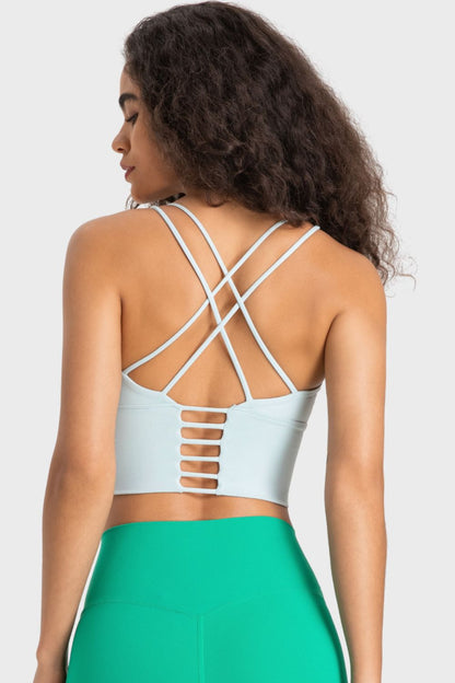 Millennia Crisscross Back Ladder Detail Sports Bra